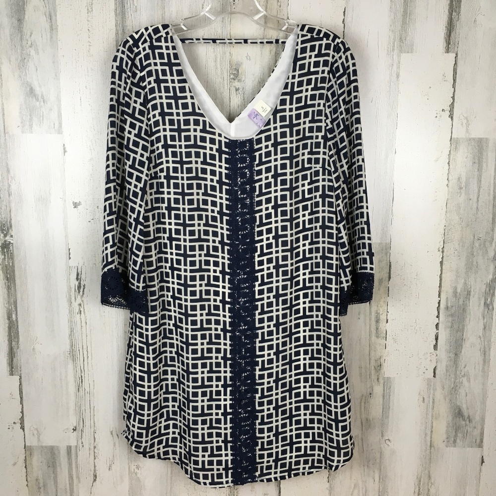 Alya Blue & White dress size small